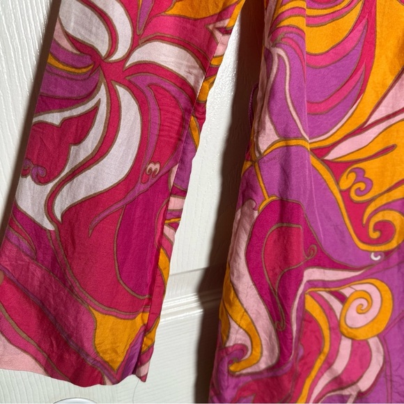 Banana Republic Trina Turk Purple Mod 60's Dress Size 0 Cotton Silk XSmall Lined - Picture 6 of 12